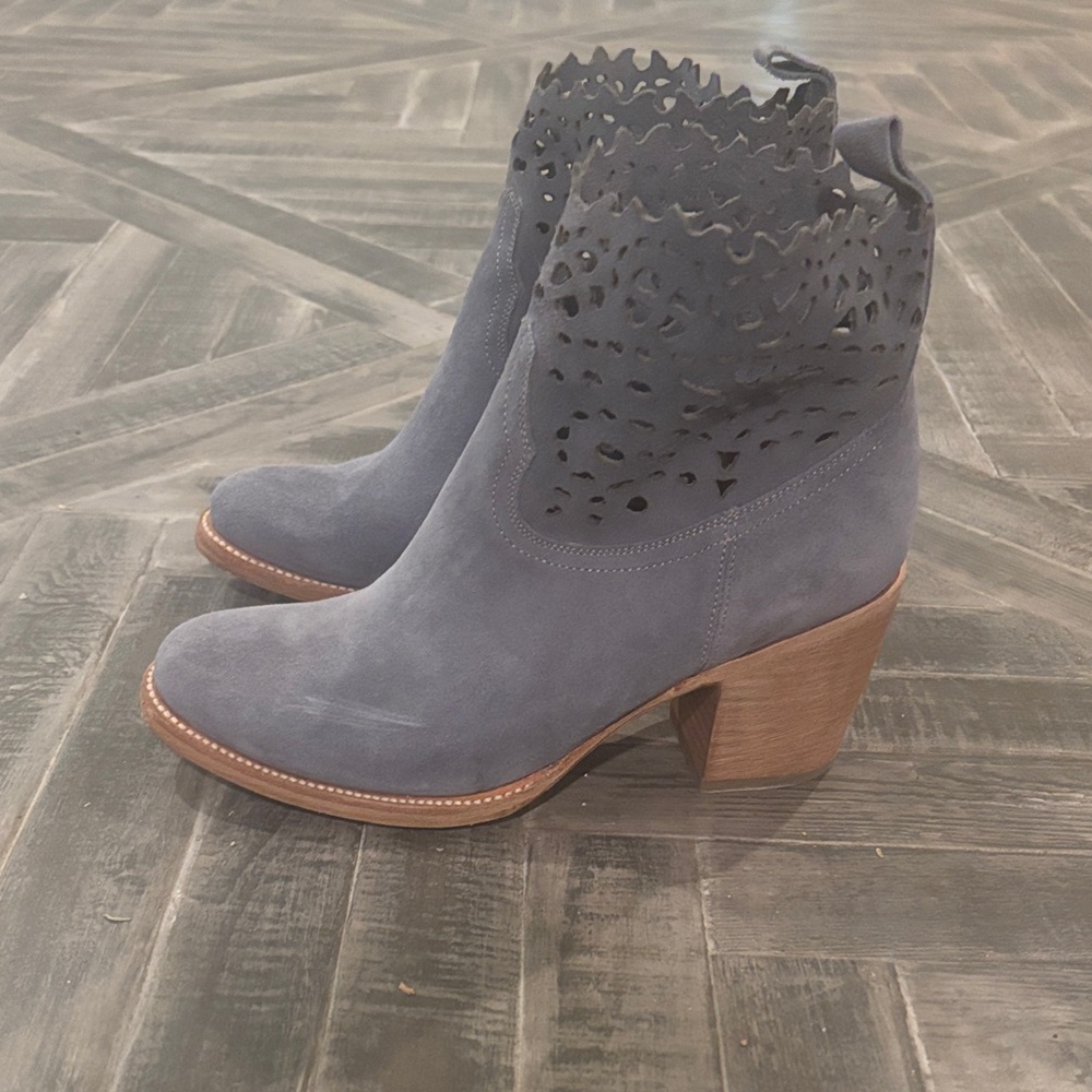 Frye Blue/ Gray Suede Bootie
